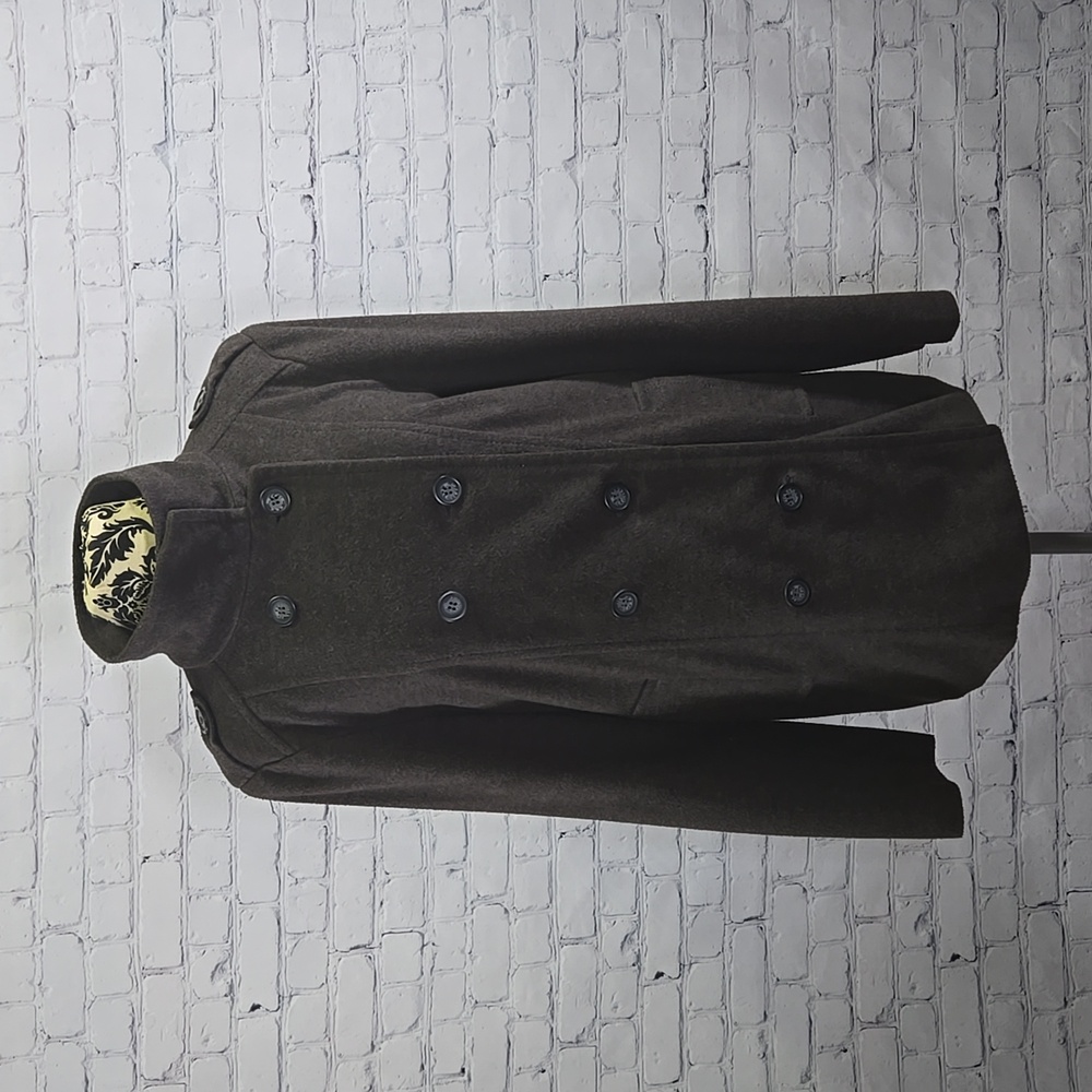 Bongo Gray Double-Breasted Fleece Jacket -  Size Large